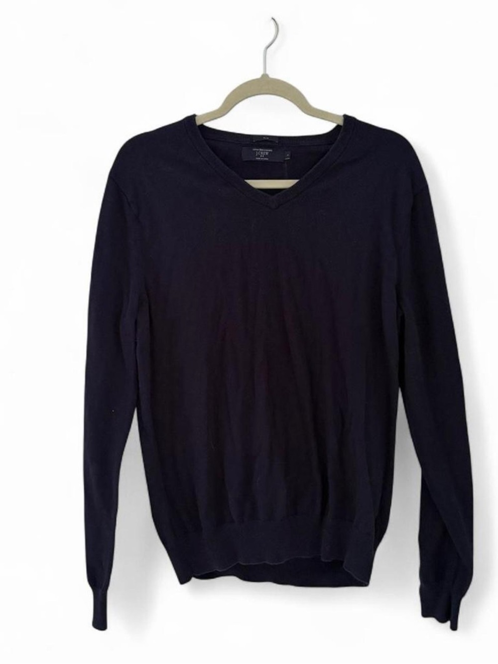 J. Crew Men's V-Neck Sweater in Navy